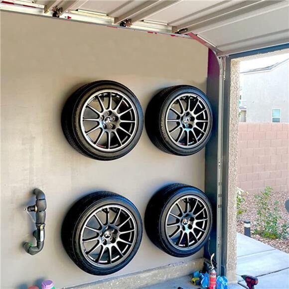 Wall Mount Garage Hooks, 4Pcs Heavy Duty Tool Organizer, 12.4inch Tool Hanger - Picture 6 of 8